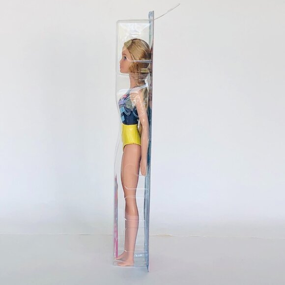 New in Box-Mattel-Barbie Doll with Blonde Hair Wearing Striped Swimsuit - Picture 4 of 15